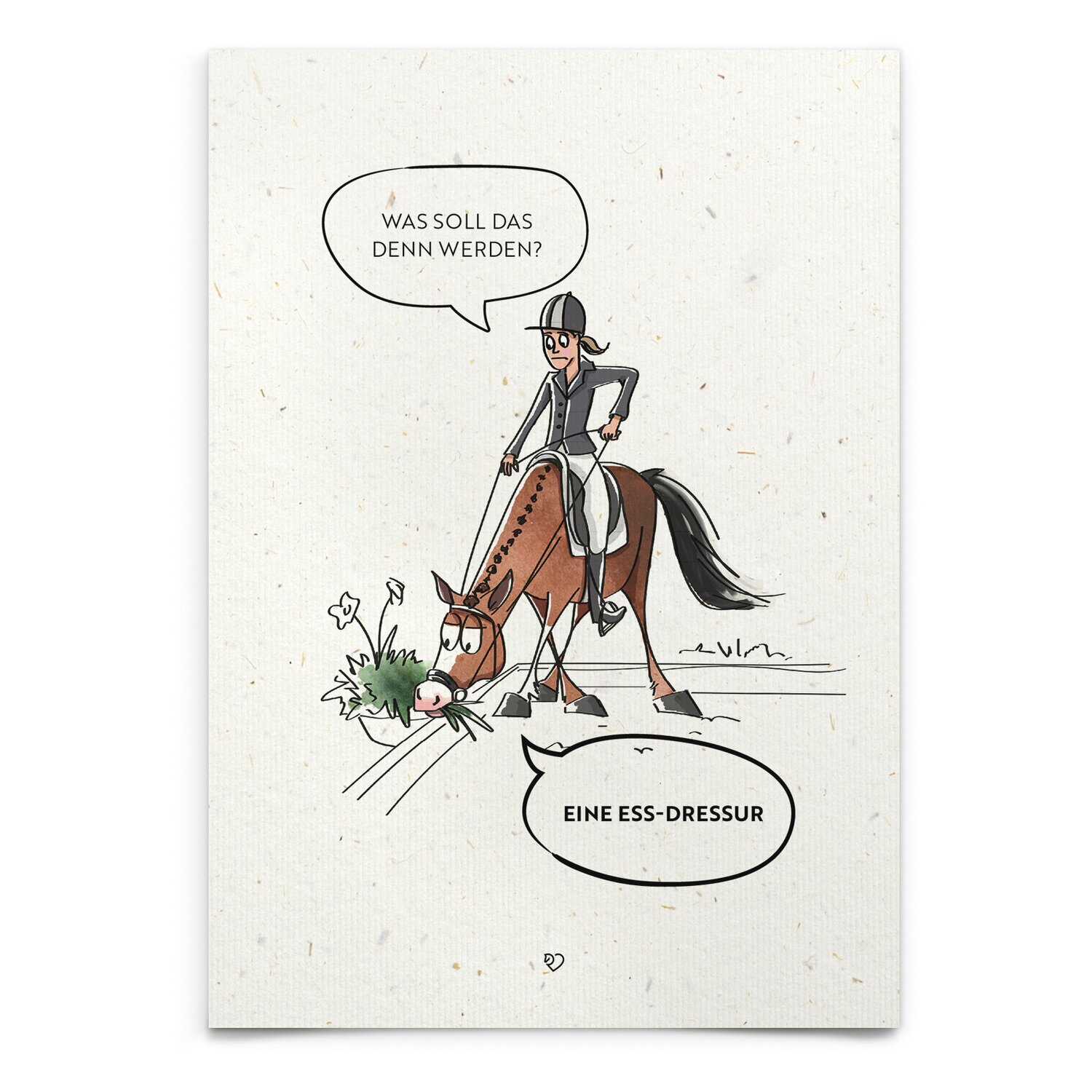 mrs. RIDE Strohpapier-Postkarten  - Ess Dressur