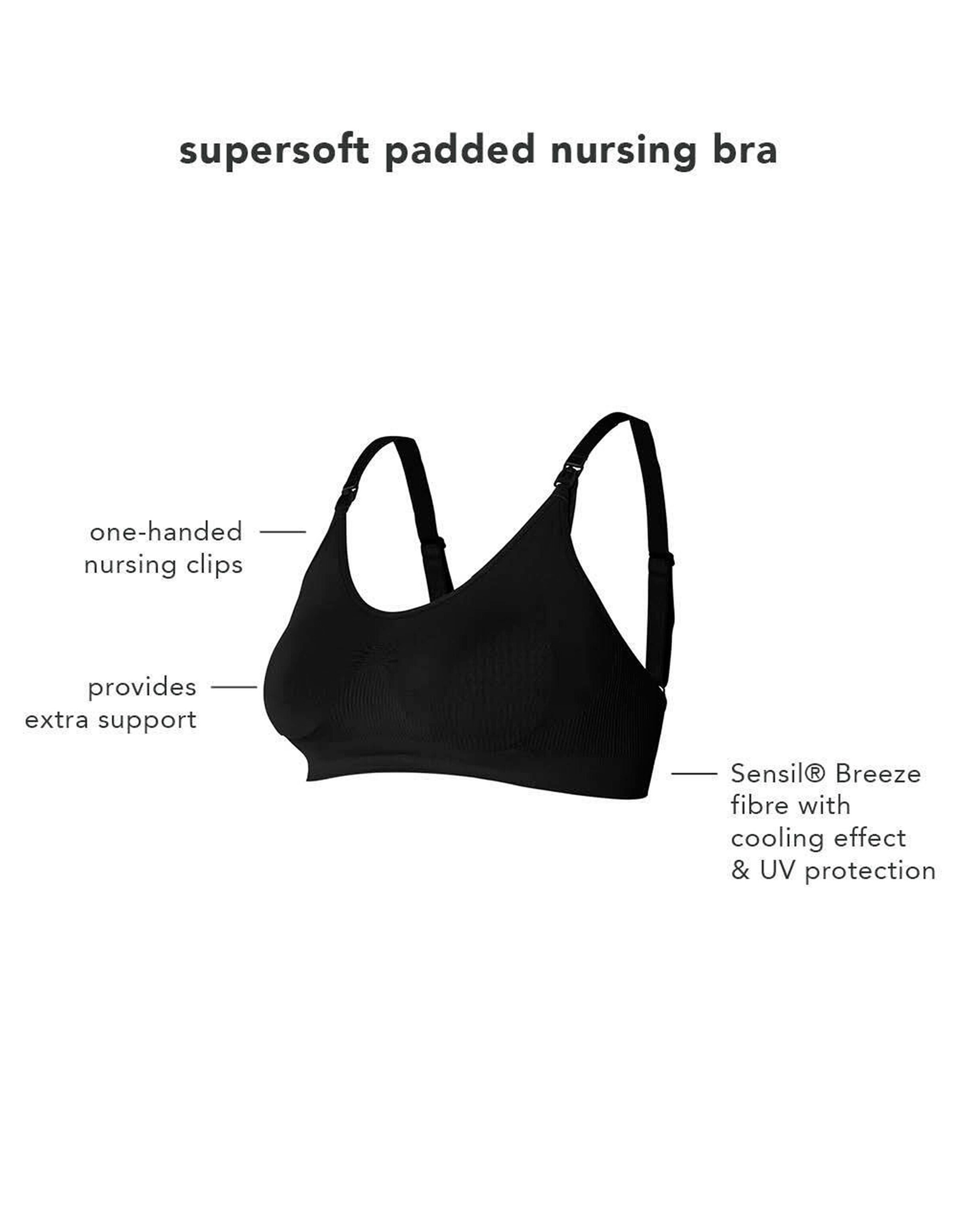 Noppies Maternity Nahtloser Still-BH Cleo Black