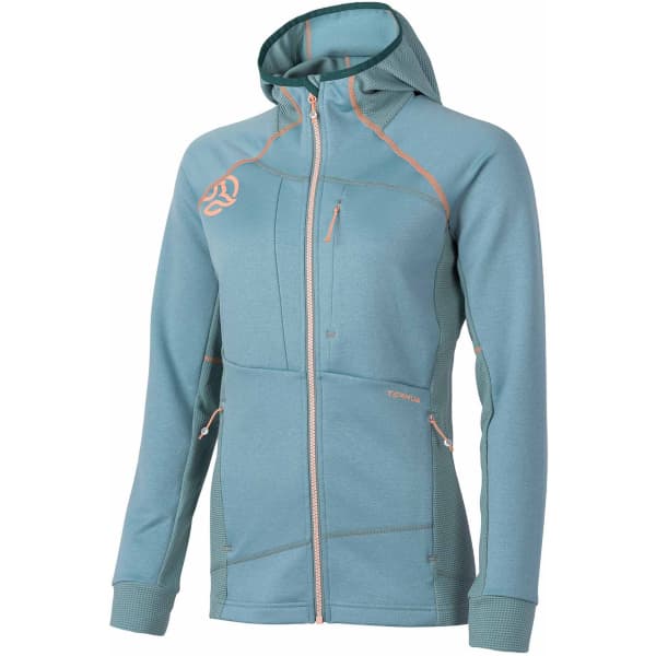 Veste polaire randonnée TERNUA SAKKETA 2.0 HOOD JKT W GREY MINT