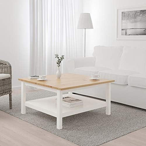 Rangoon's HEMNES Couchtisch, weiß gebeizt, hellbraun, 90 x 90 cm, langlebig und pflegeleicht.Couchtische & Beistelltische.Tische & Schreibtische Möbel Umweltfreundlich