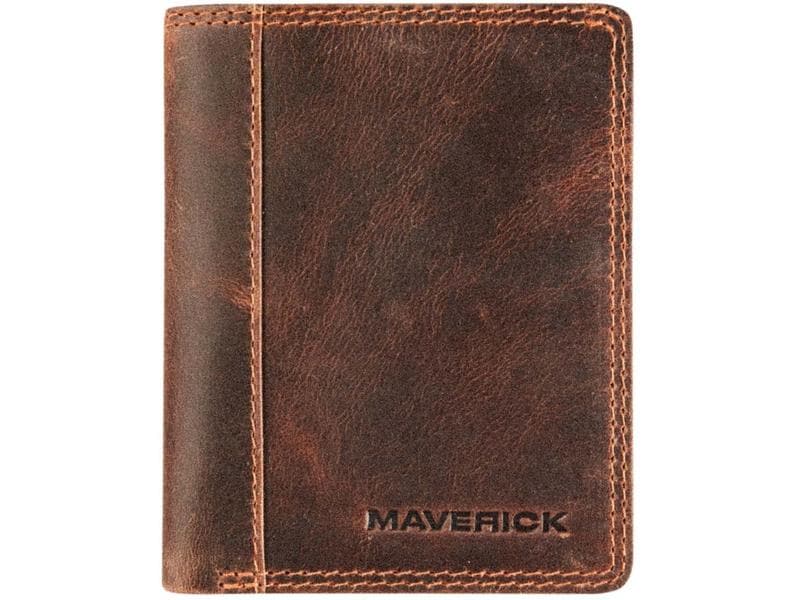 Maverick Portemonnaie Original 8 x 10.2 cm, Braun Kreditkartenetui mit RFID Schutz