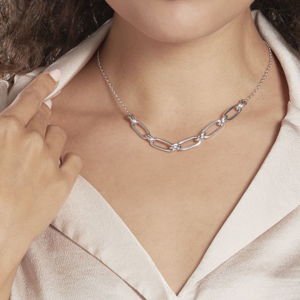 Collier Argent Blanc Stan