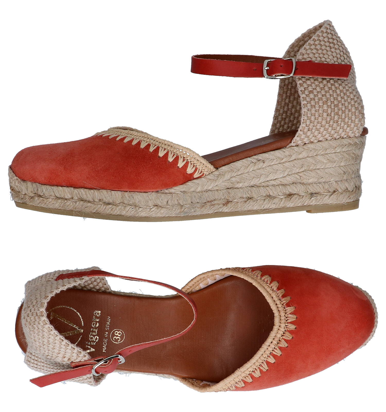 Pumps met bandje oranje