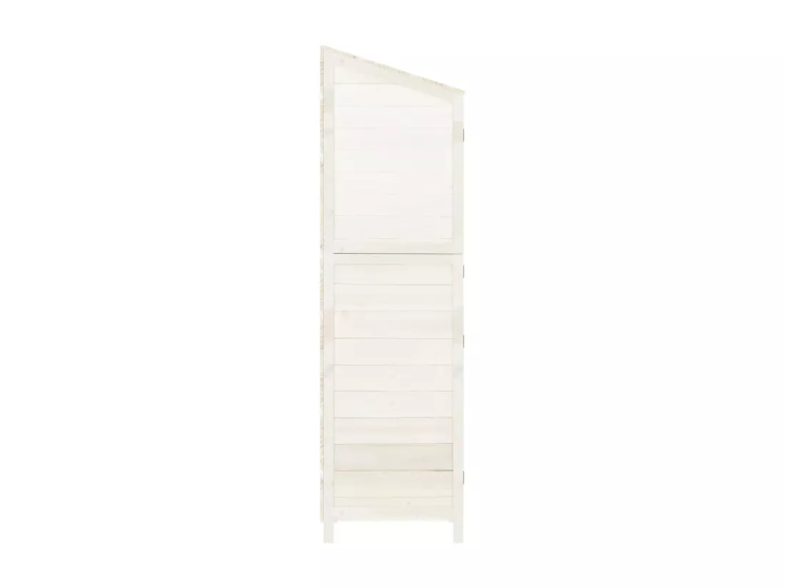 Remise de jardin Blanc 55x52x174,5 cm Bois de sapin solide