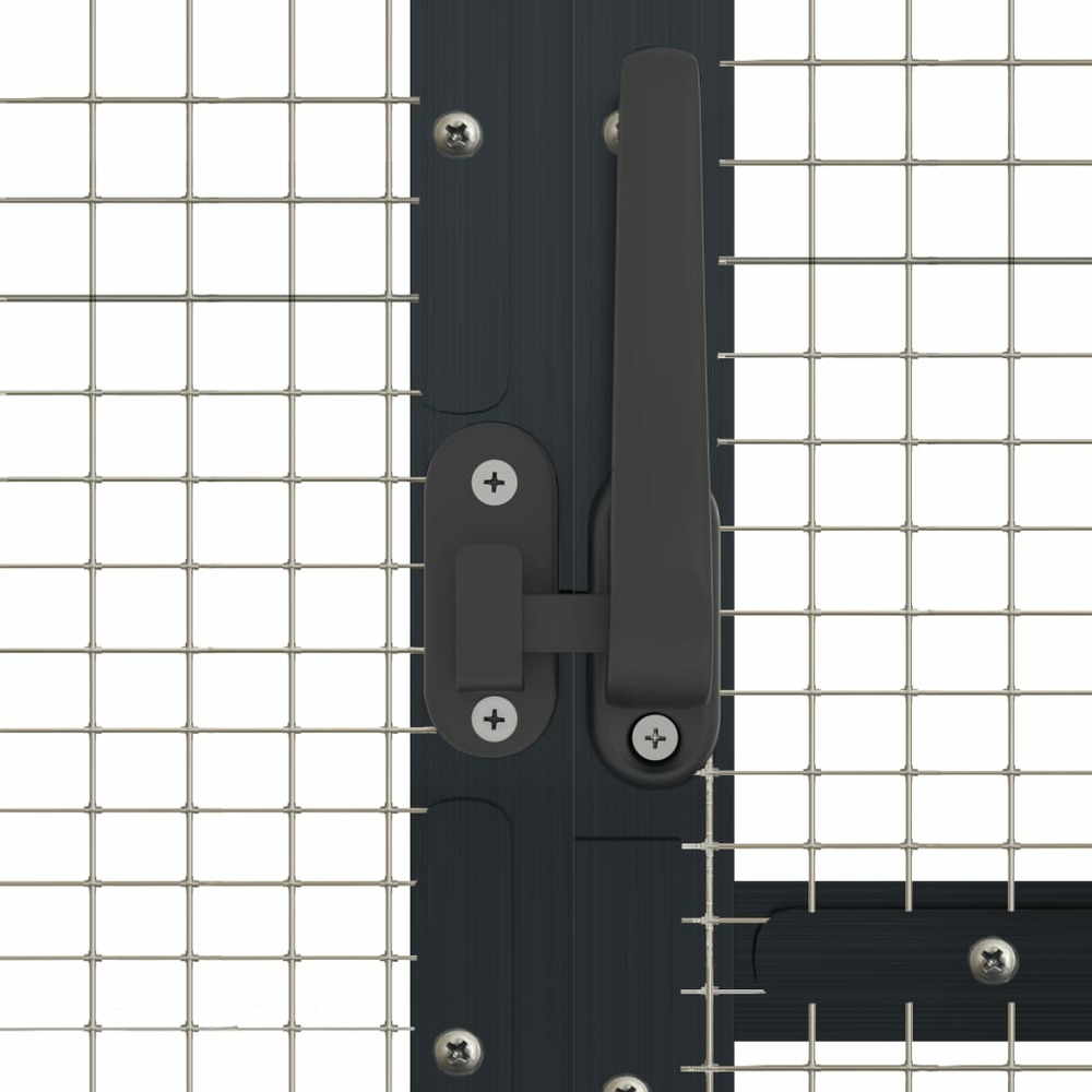 Volière anthracite 179x100x185 cm aluminium