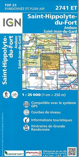 IGN - TOP25 2741ET ST HIPPOLYTE DU FORT 1 25 000