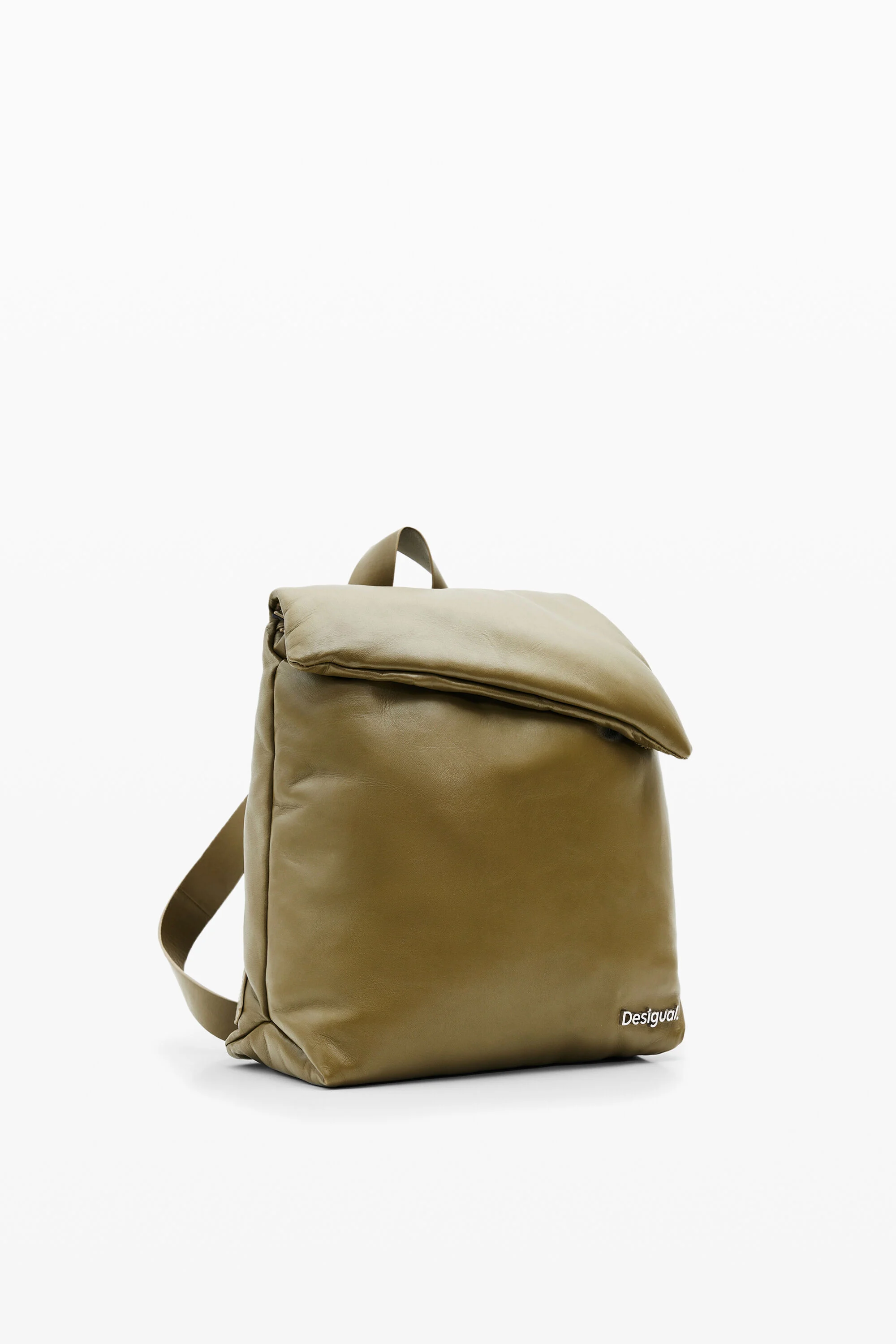 Mochila de couro acolchoada tamanho S