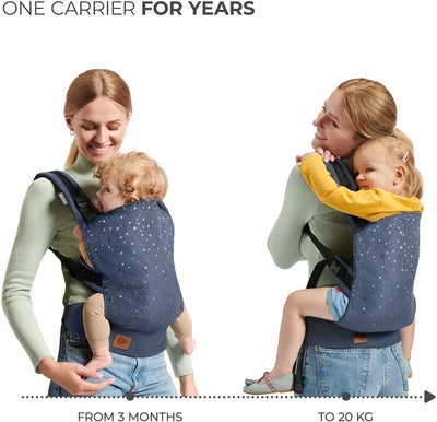 Kinderkraft NINO CONFETTI Bæresele, Denim