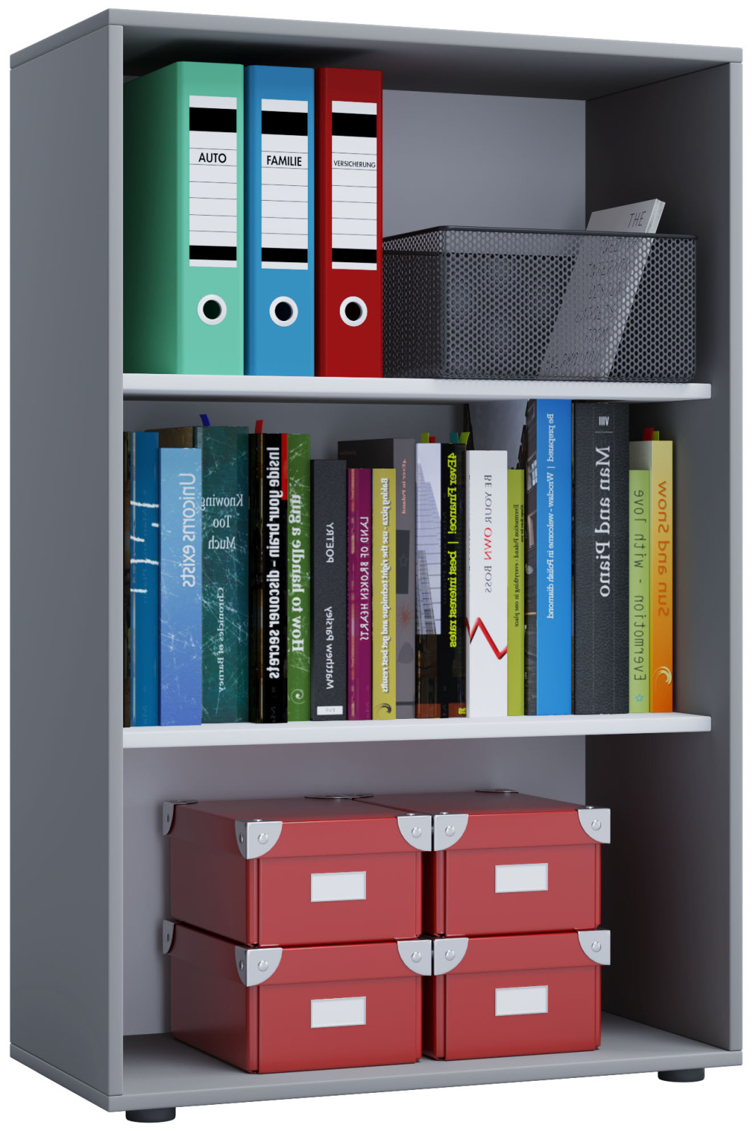 Büroregal LONA XL - grau -70 cm breit