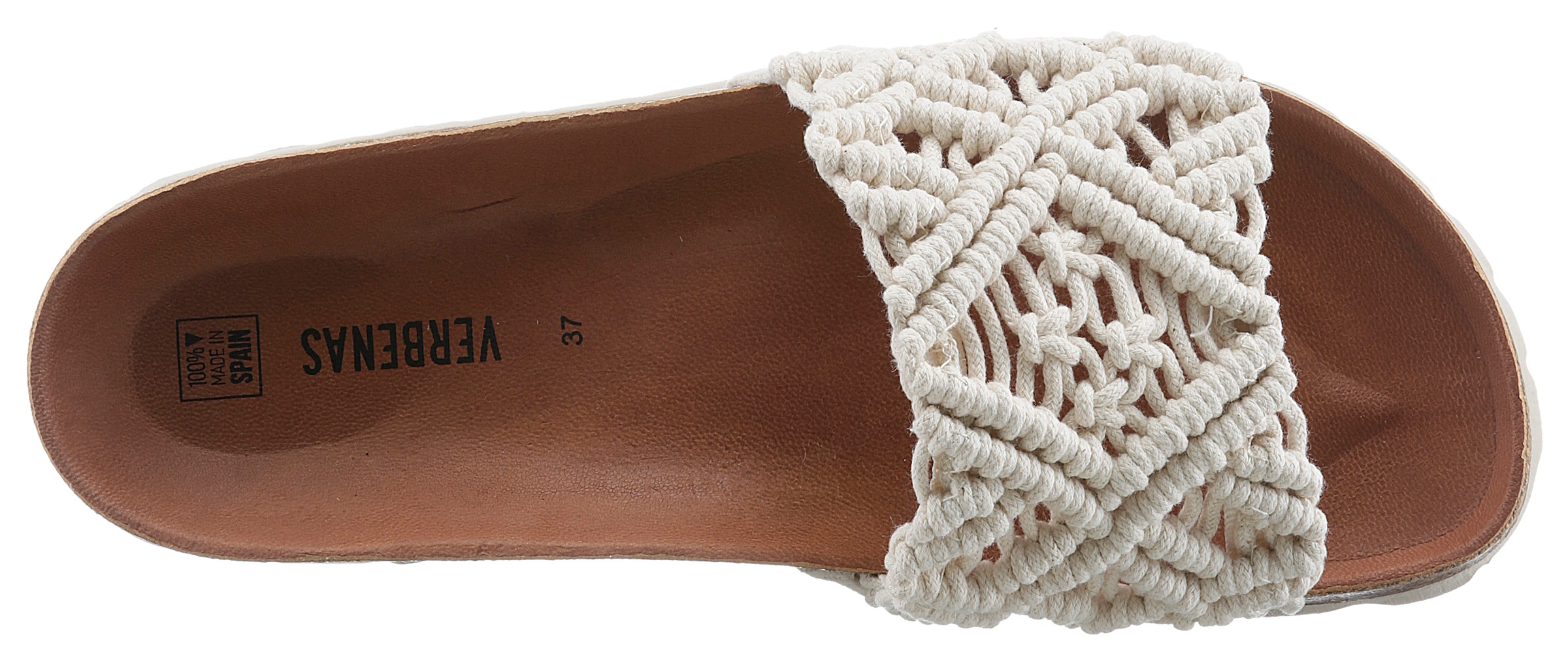 VERBENAS Pantoffel »Raga Knots Digital«  , Sommerschuh, Schlappen, Hausschuh in gehäkeltem Look