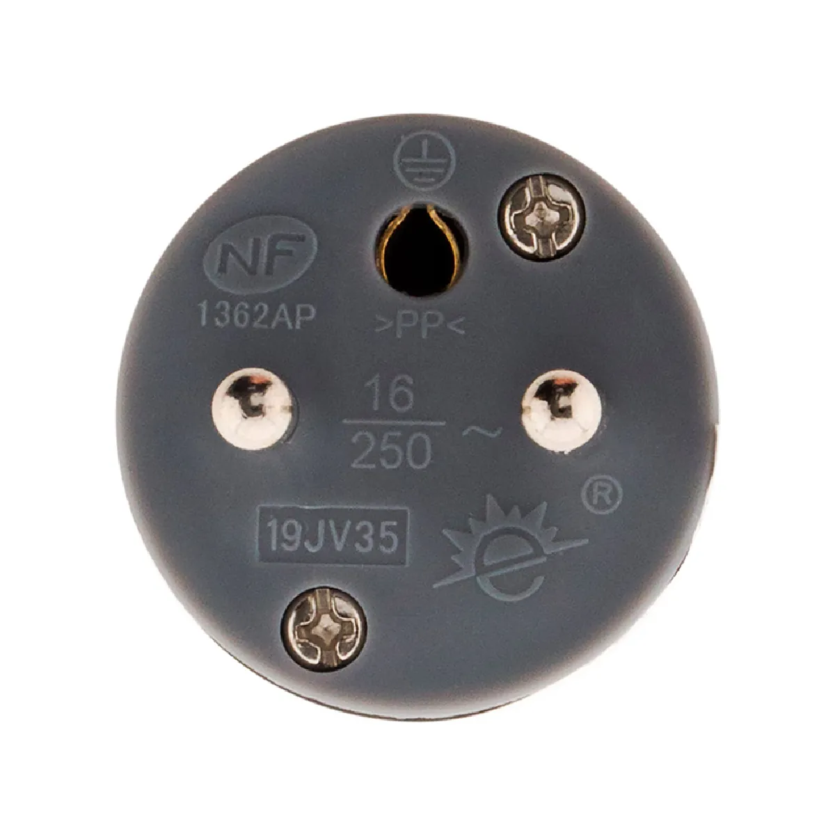 Zenitech Fiche mâle 16A 2P+T - Gris