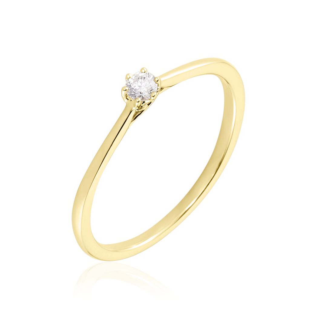 Bague Solitaire Athena Or Jaune Diamant