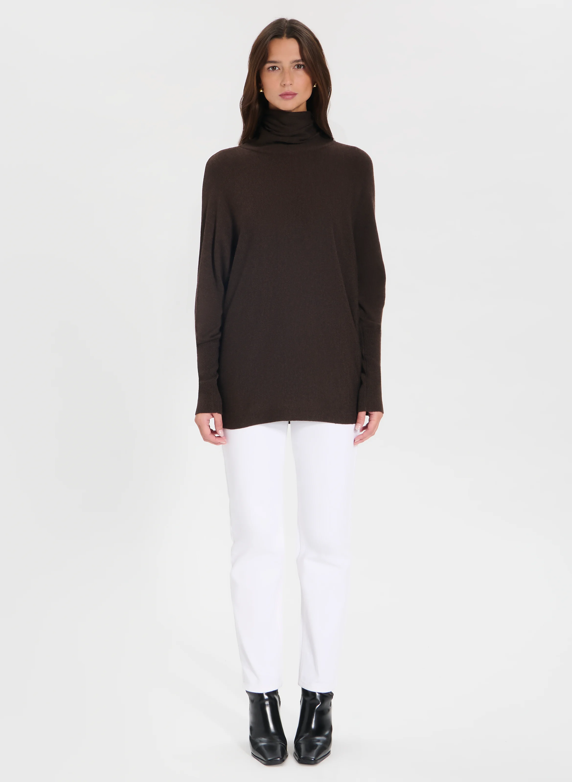 PRUNA - Pull oversize en maille | Marron