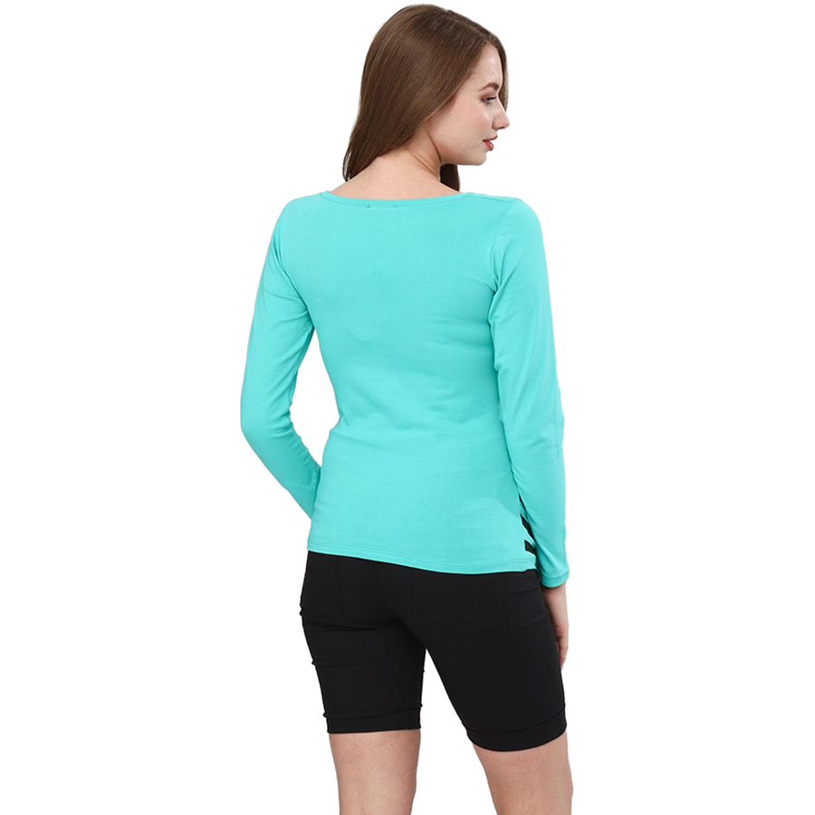 M.M.C. Umstandslangarmshirt Baby Flucht mit Motiv Mint
