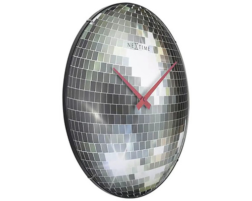 Wandklok Discobal gebogen glas Ø 35 cm