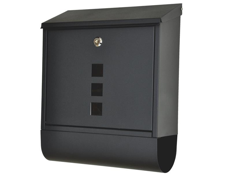 Dazikemo Briefkasten Piazza schwarz 38,5 x 30 x 11 cm