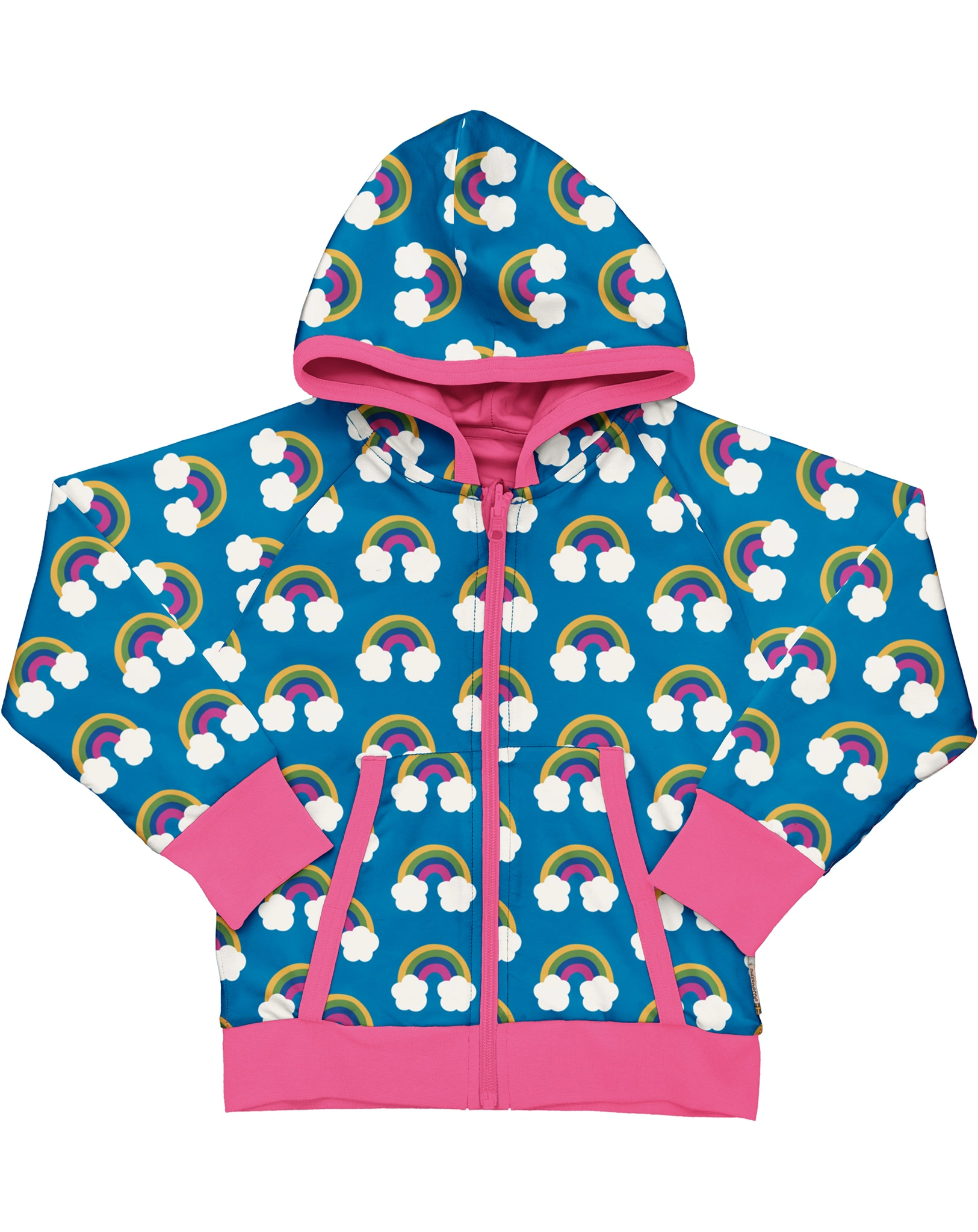 Kapuzen-Sweatjacke FARM RAINBOW zum Wenden in blau
