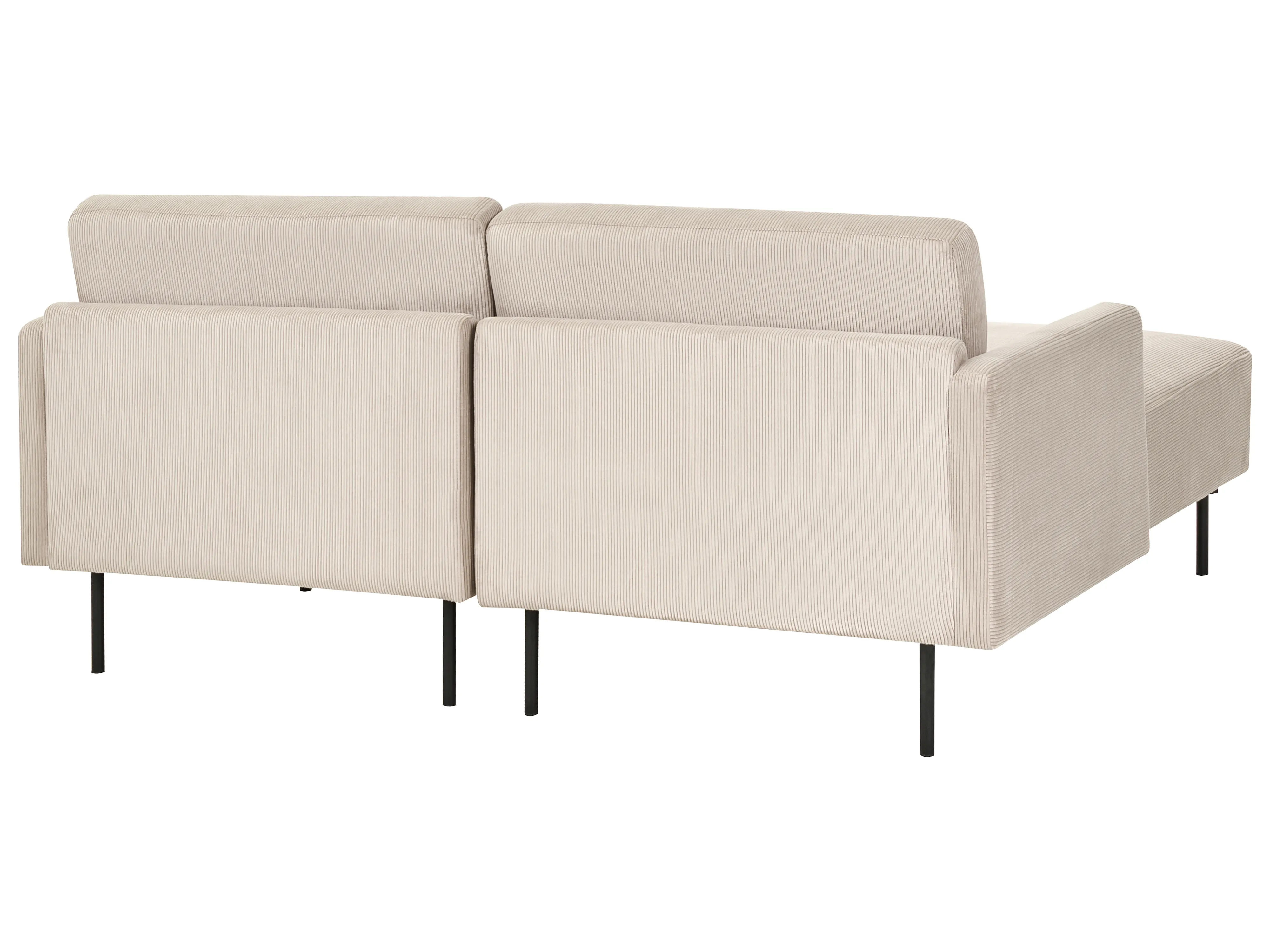 Hoekbank 2-zits BREDA Corduroy Beige rechtszijdig