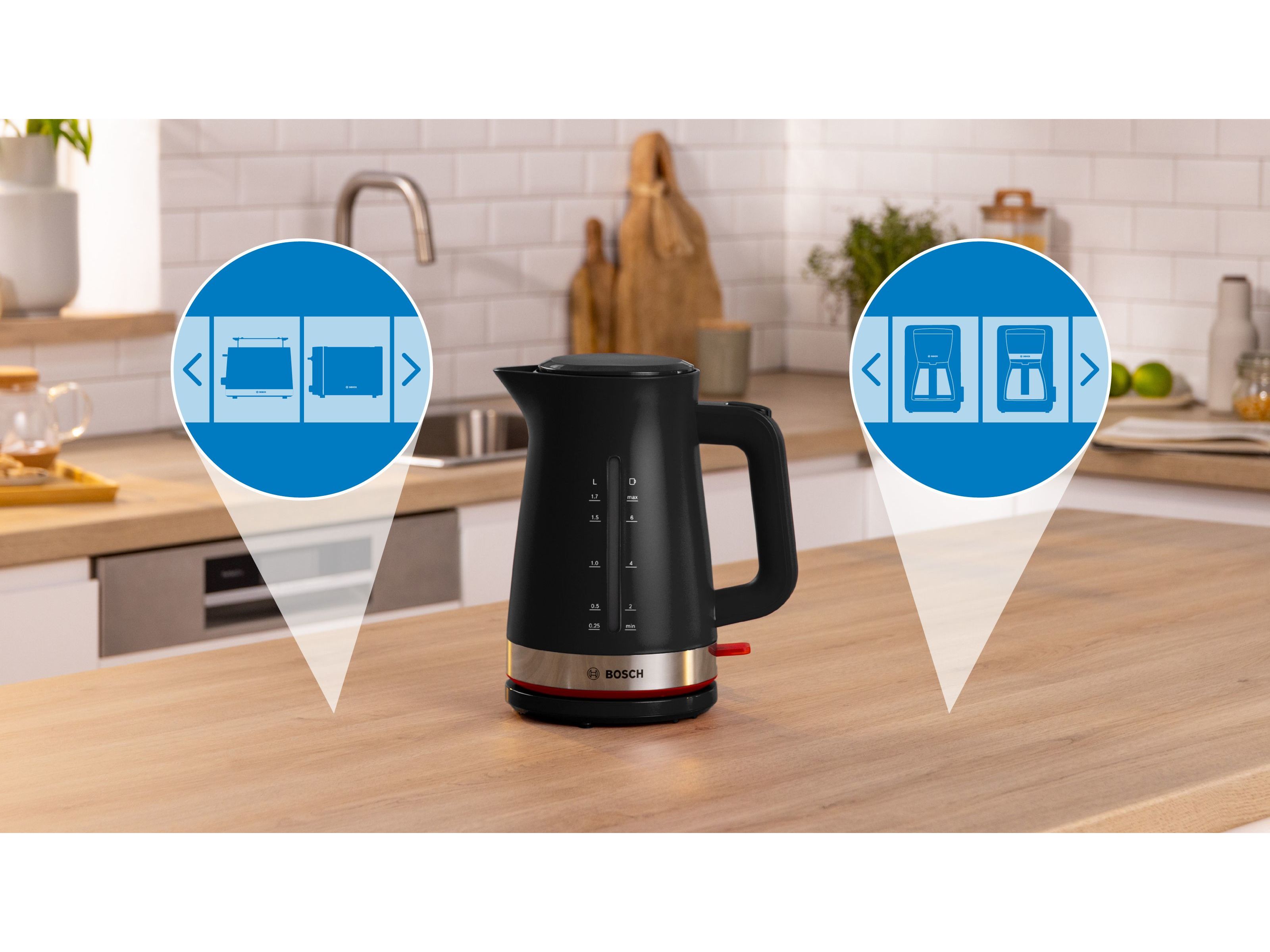 JARRO ELÉTRICO BOSCH TWK4M223 PRETO MYMOMENT 2400W