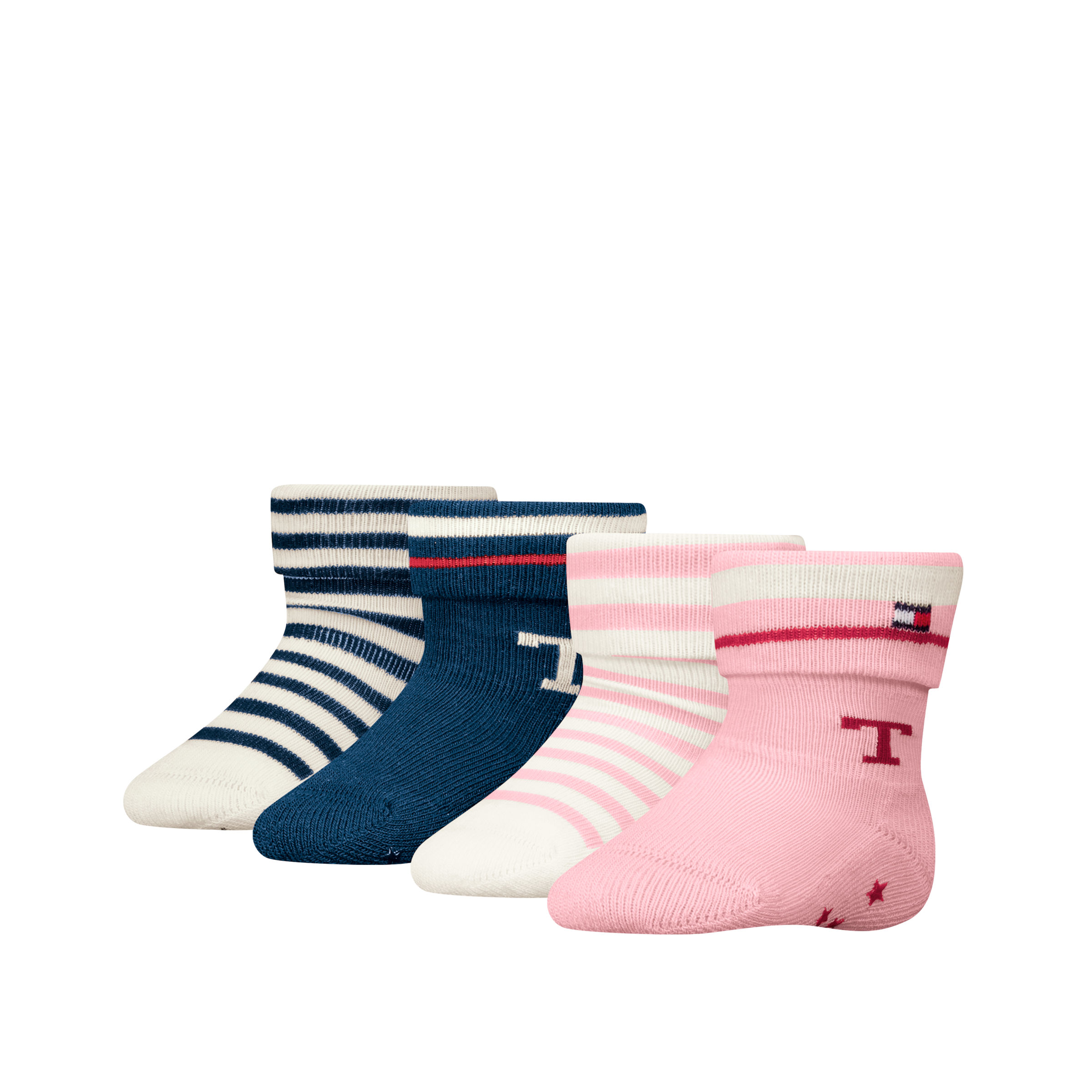 Tommy Hilfiger Socken »TH BABY SOCK 4P FOLD OVER STRIPE ECOM« 4er Pack,
