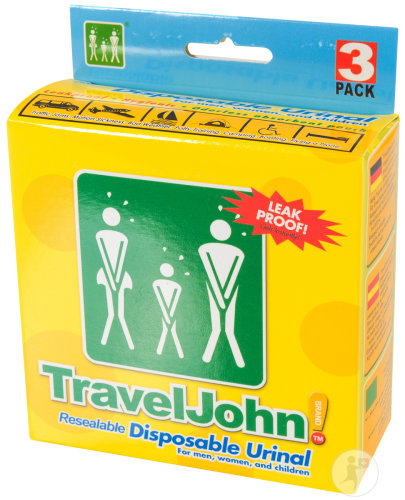 Travel John Urinal Usage Unique Unisexe Pièces 3x800ml