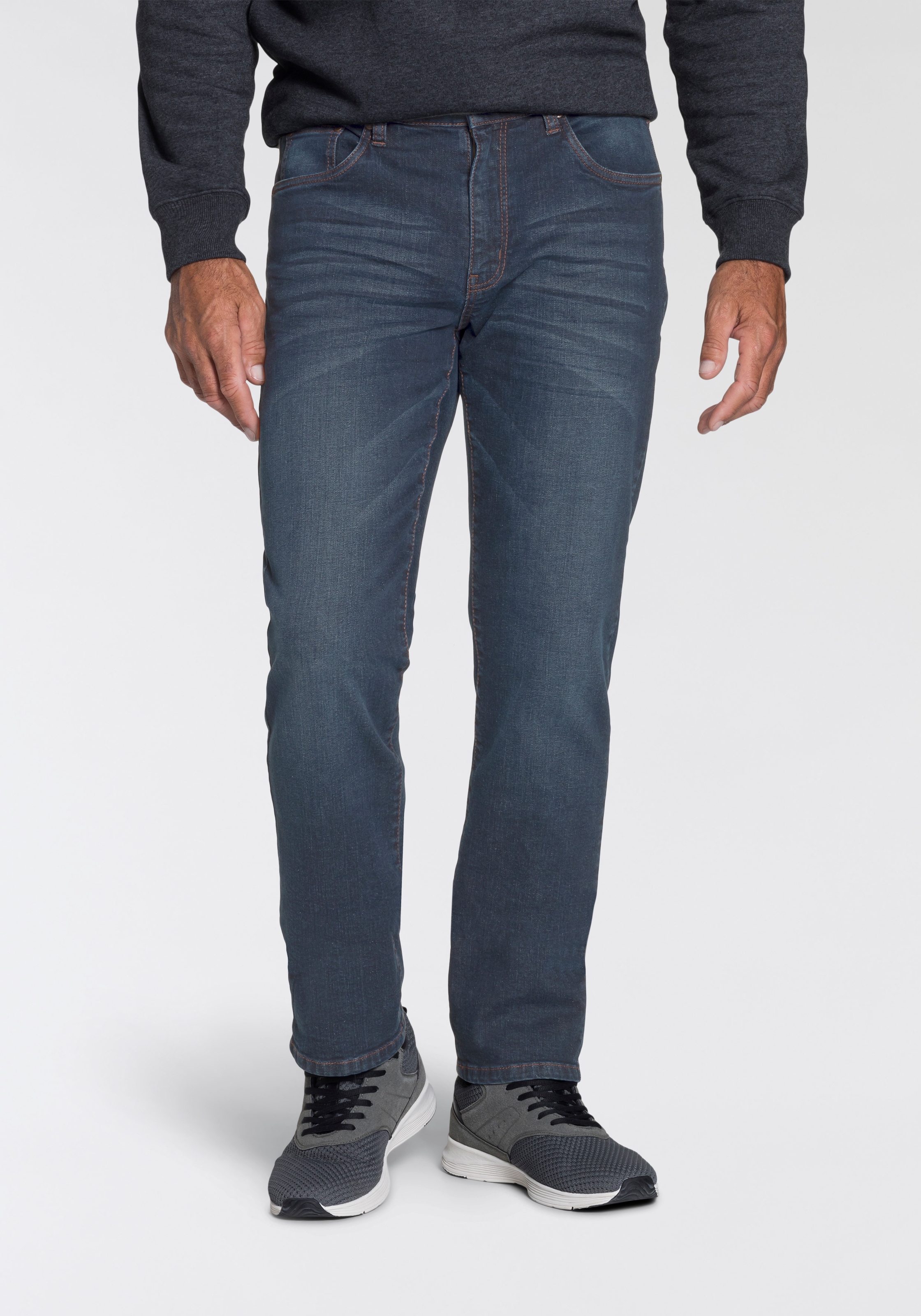 Arizona Stretch-Jeans »Willis«, 2 Stk. straight-fit,  lange Beine,  mit Nieten,  niedrige Leibhöhe
