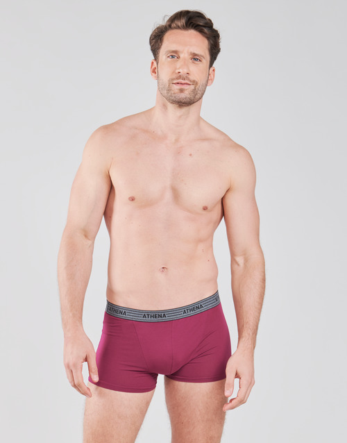 Athena - BASIC COTON  X4 - Gris / Bordeaux / Bleu / Noir