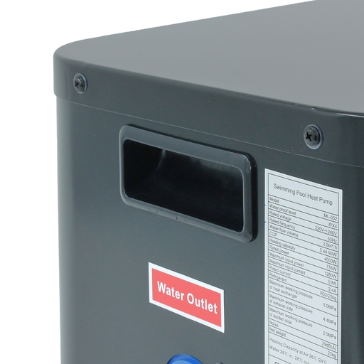 Trocador de calor ML-Air Mini, preto, bomba de calor para piscina de 4 kW