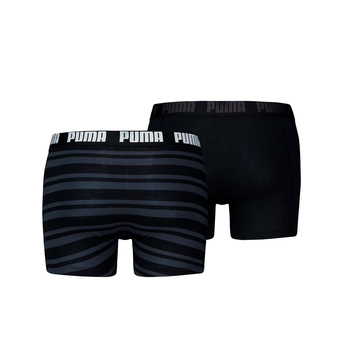 PUMA<br>Conjunto de 2 cuecas boxer com listras para o dia a dia