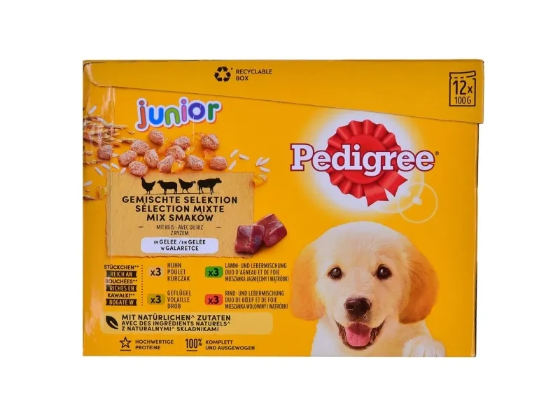 Pedigree Junior mix of flavors in jelly 12x100g