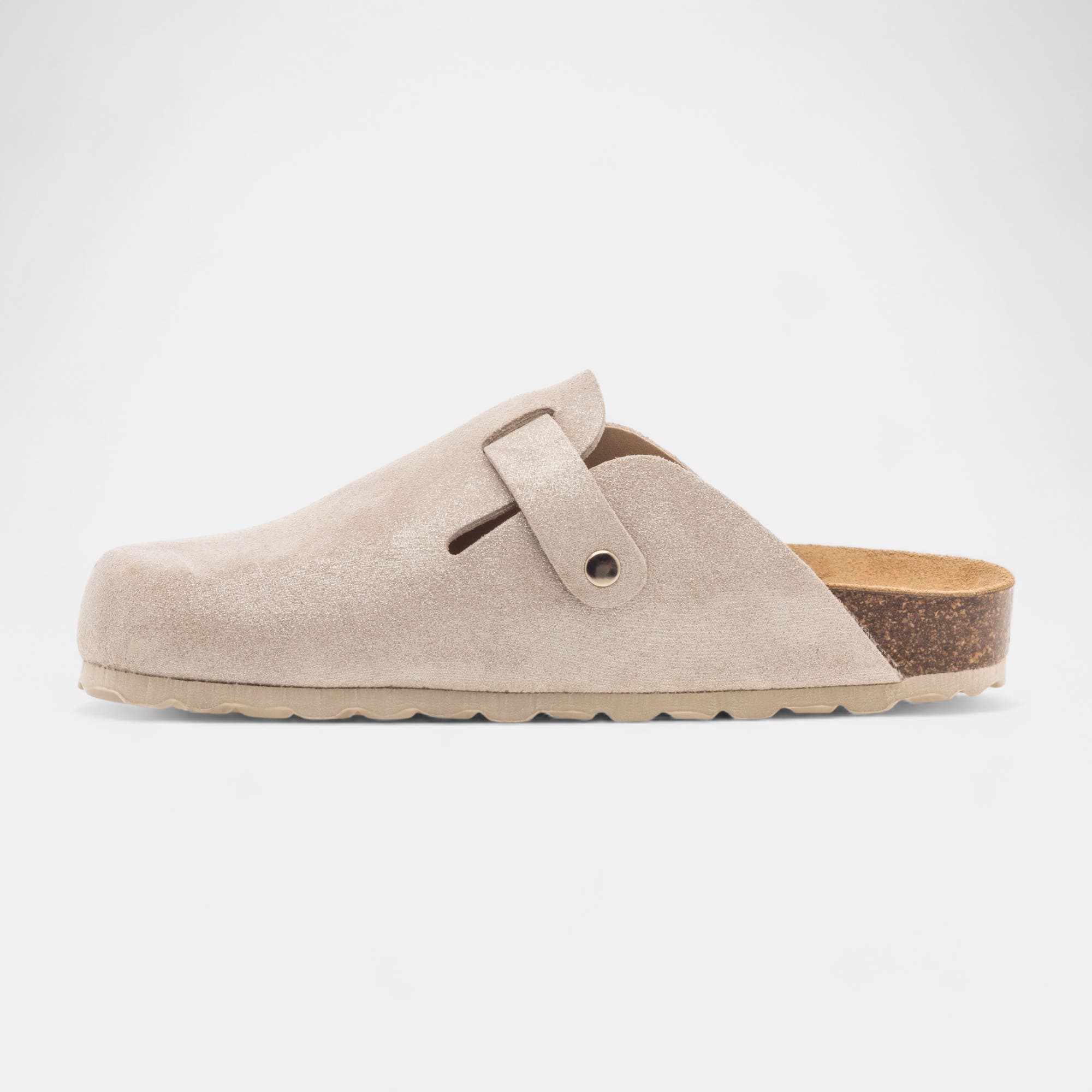Mules Femme en cuir or