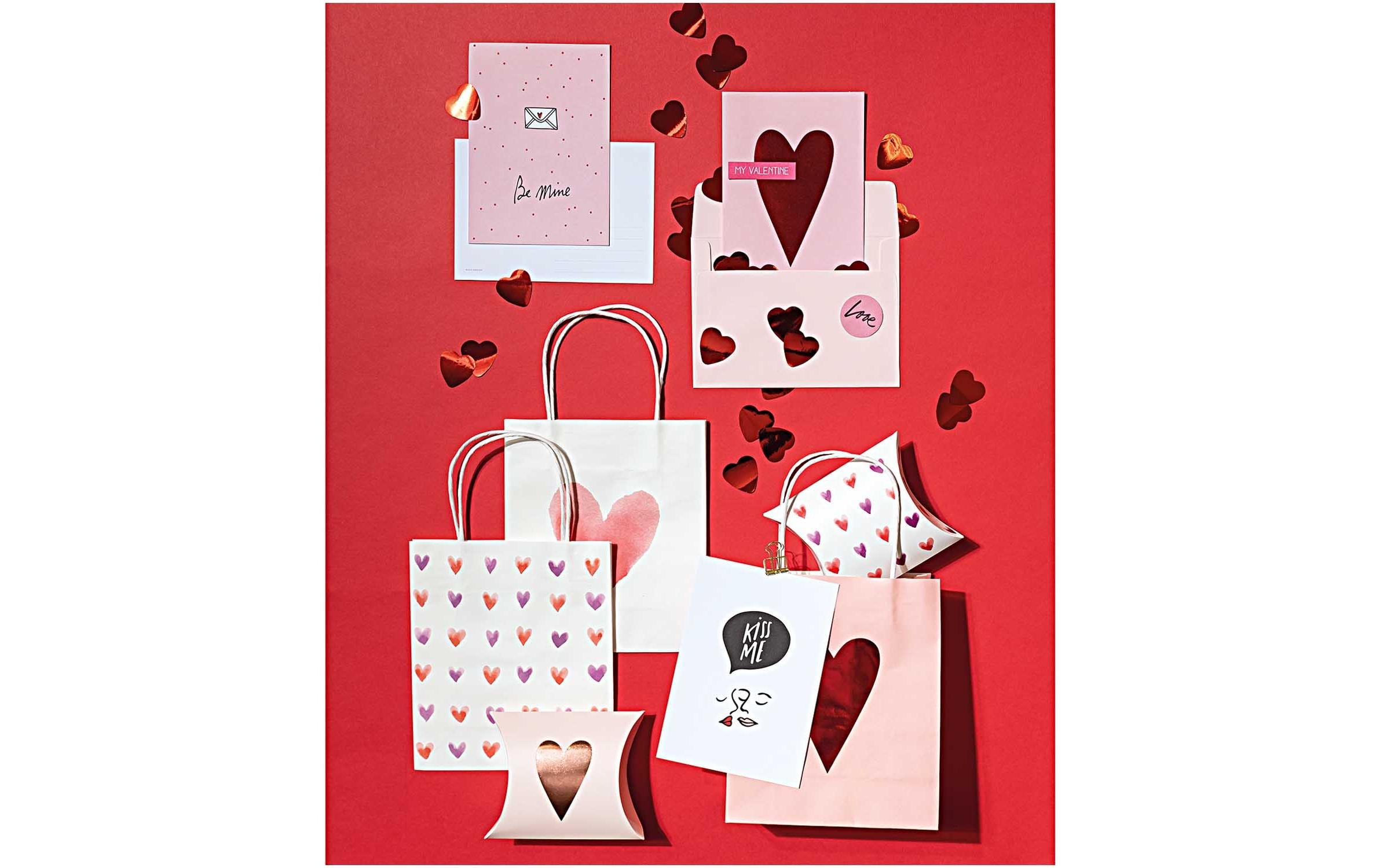 Geschenkbox Herzen 6 Stück, Rosa/Rot, 12 x 18 cm/10 x 15 cmGeschenkverpackung von Rico Design