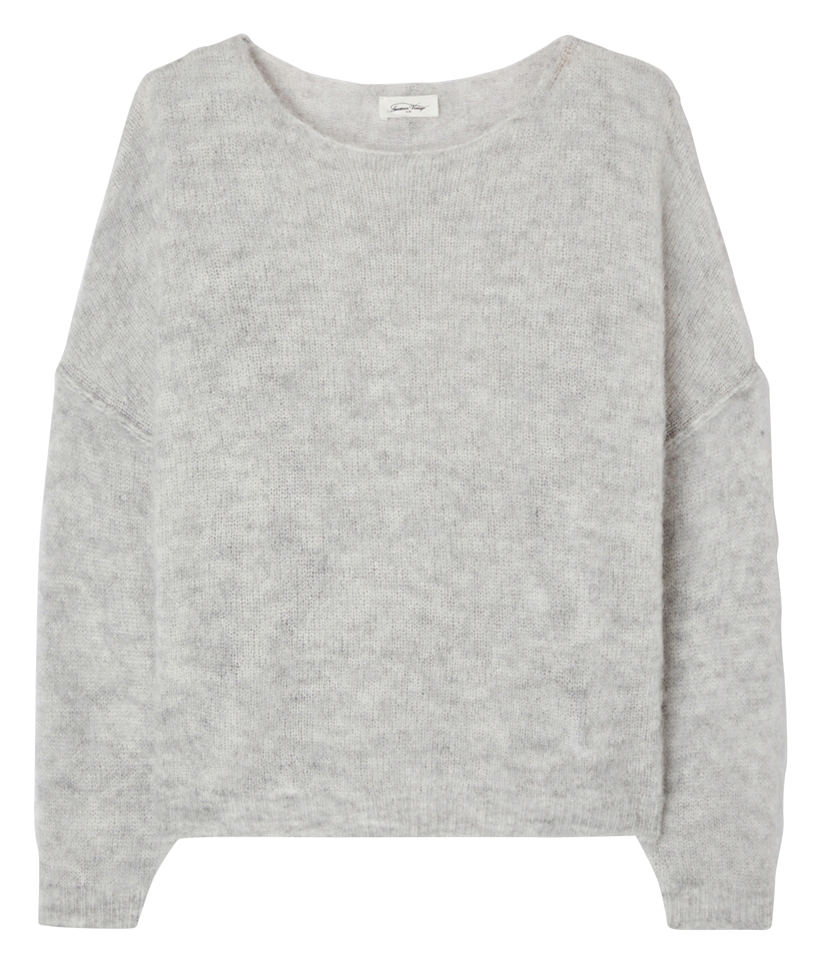 YANBAY - Pull col bateau en alpaga et laine| Gris