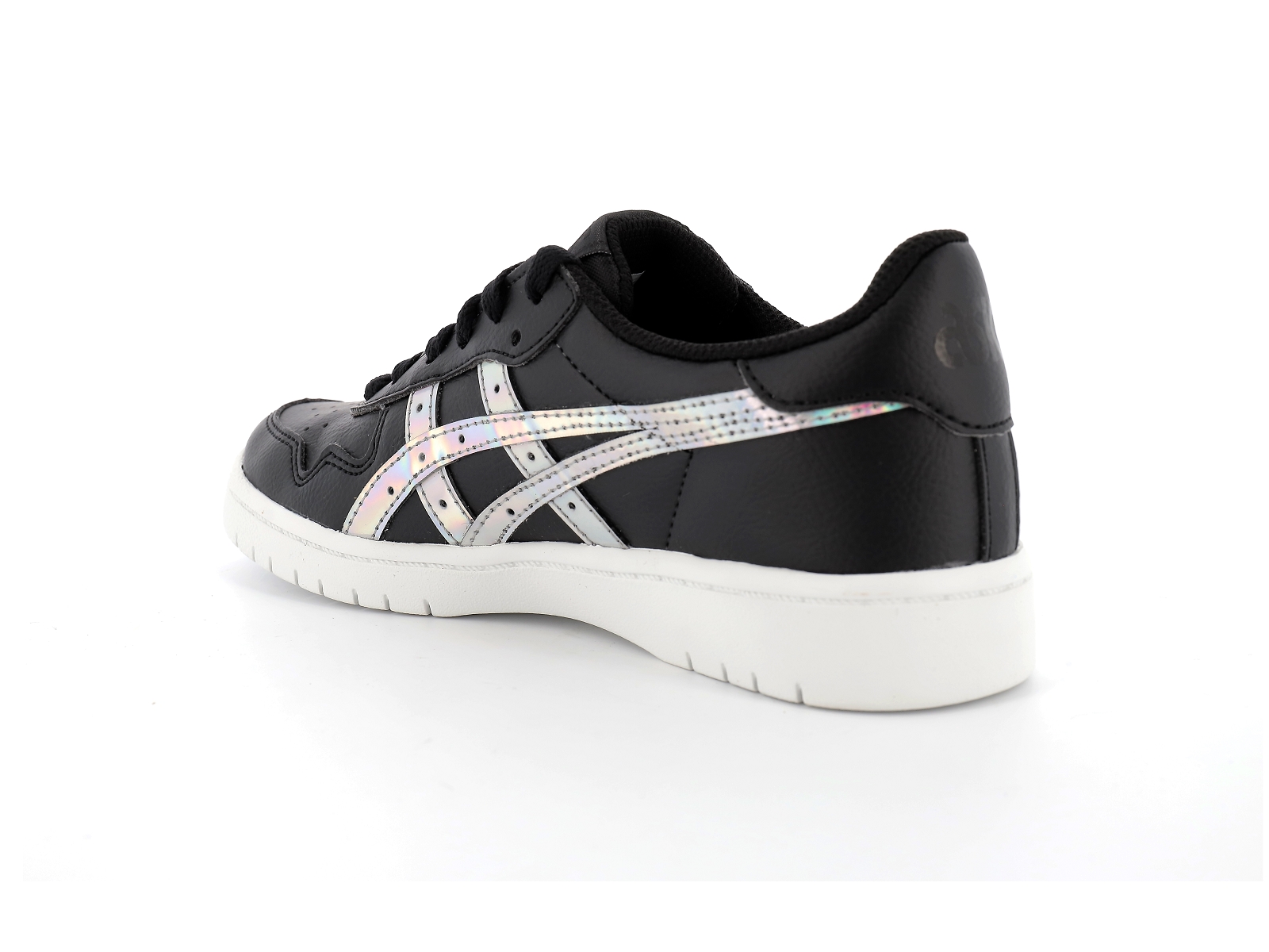 Asics-1202A195 Cuir Noir Blanc