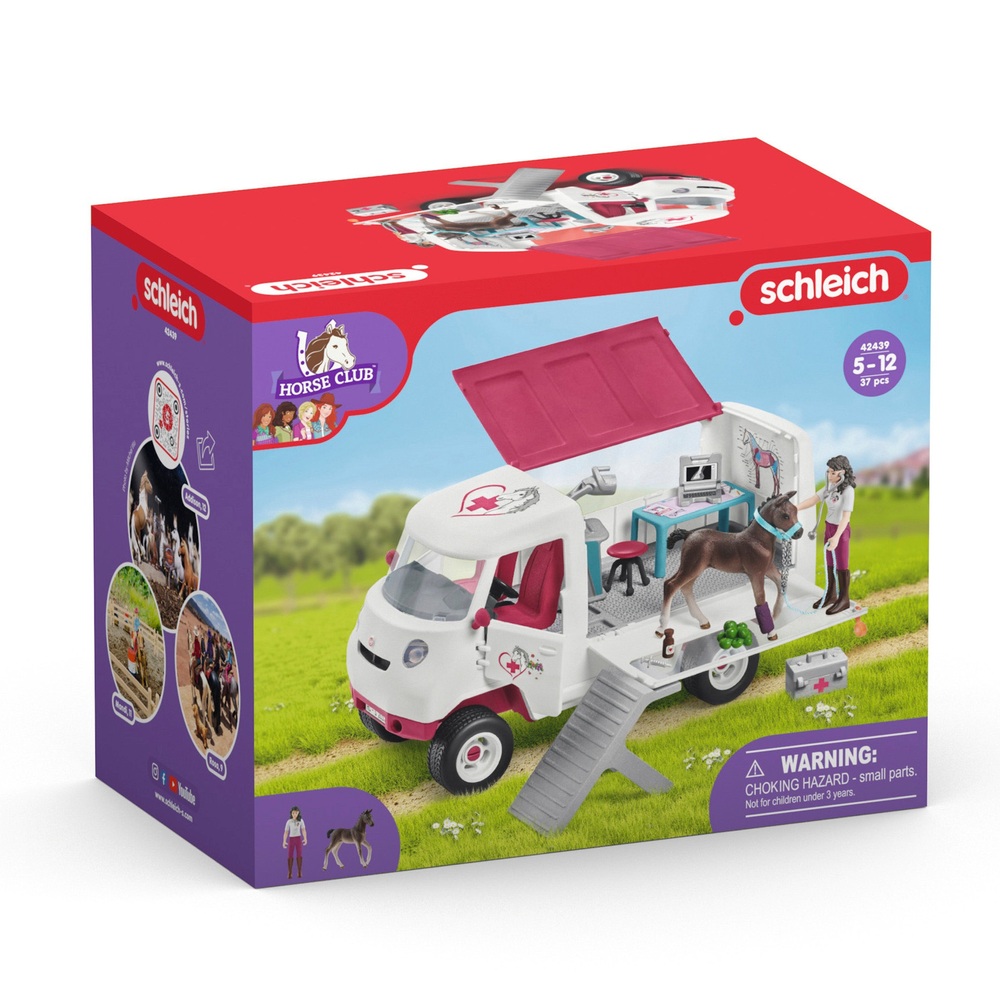 Schleich Horse Club Mobiler Tierarztwagen mit Hannoveraner Fohlen 42370/42439 Sortiment