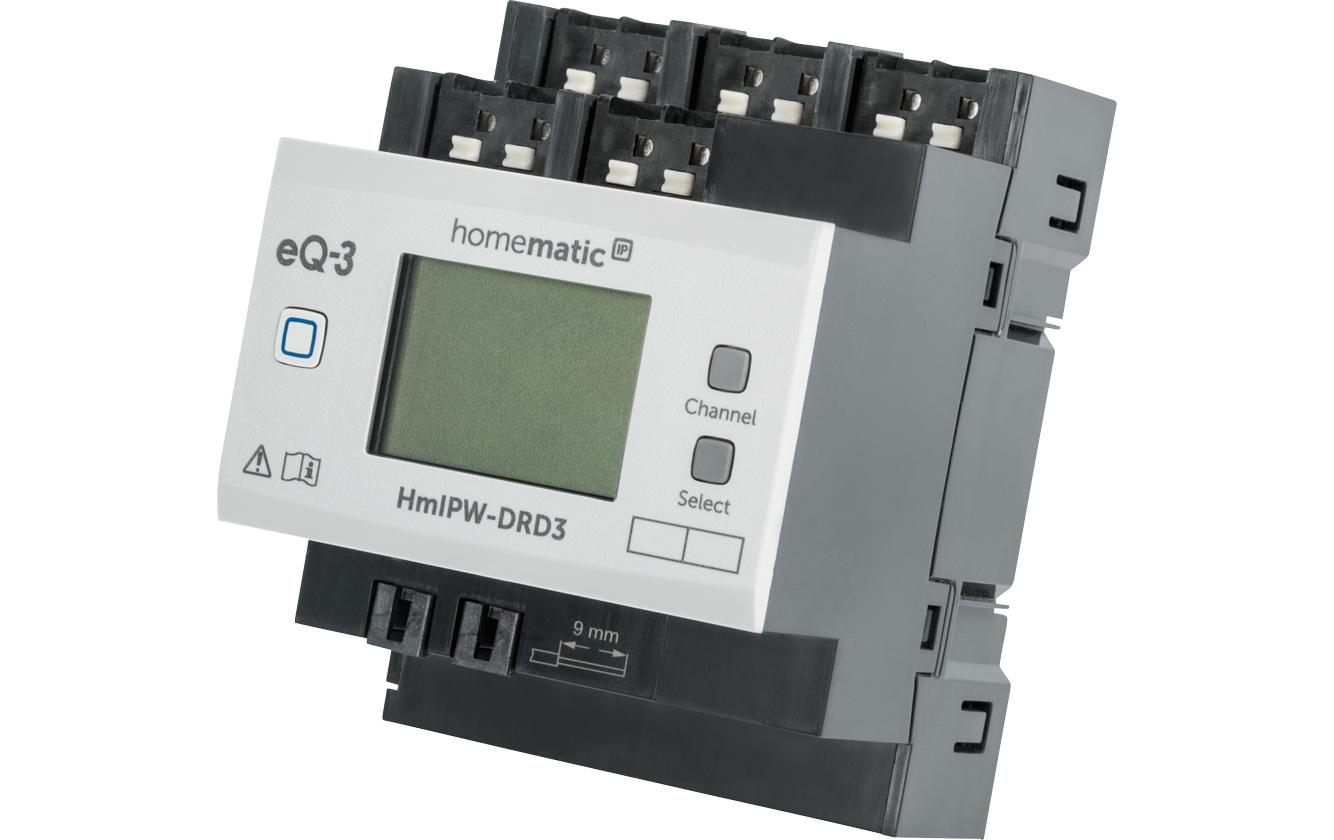 Smart Home Wired Dimmaktor 3-fach<br>Dimmen angeschlossener Leuchten über drei unabhängige Kanäle – HmIPW-DRD3