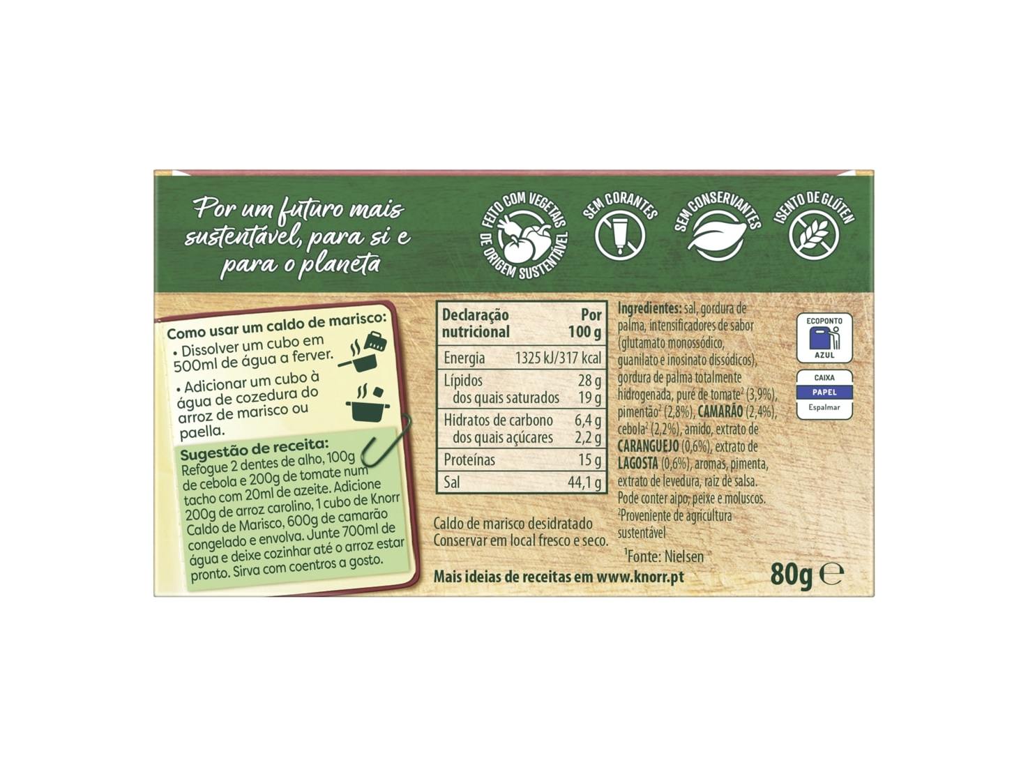 CALDO KNORR MARISCO 8 CUBOS 80G