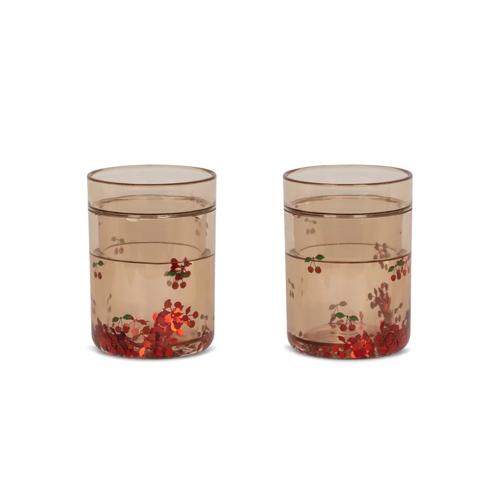 Konges Sløjd - Glitzerbecher, Cherry (2er-Set)