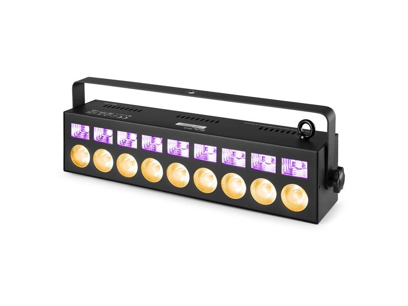 BeamZ LED-Bar LCB99 Kompakte 2-in-1-LED-Leiste mit 9 x 6-W-RGBW-LEDs in Kombination mit 9 x 3-W-UV-LEDs