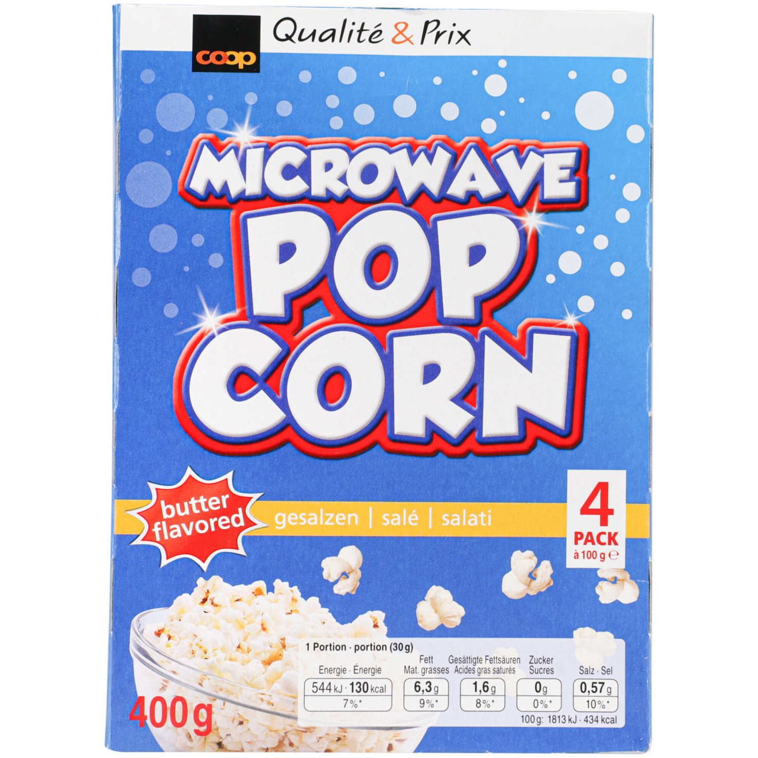 Microwellen Popcorn Butter 4x100g