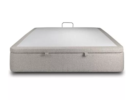 Sommier Coffre Bouclette Gris 160x200 H39cm