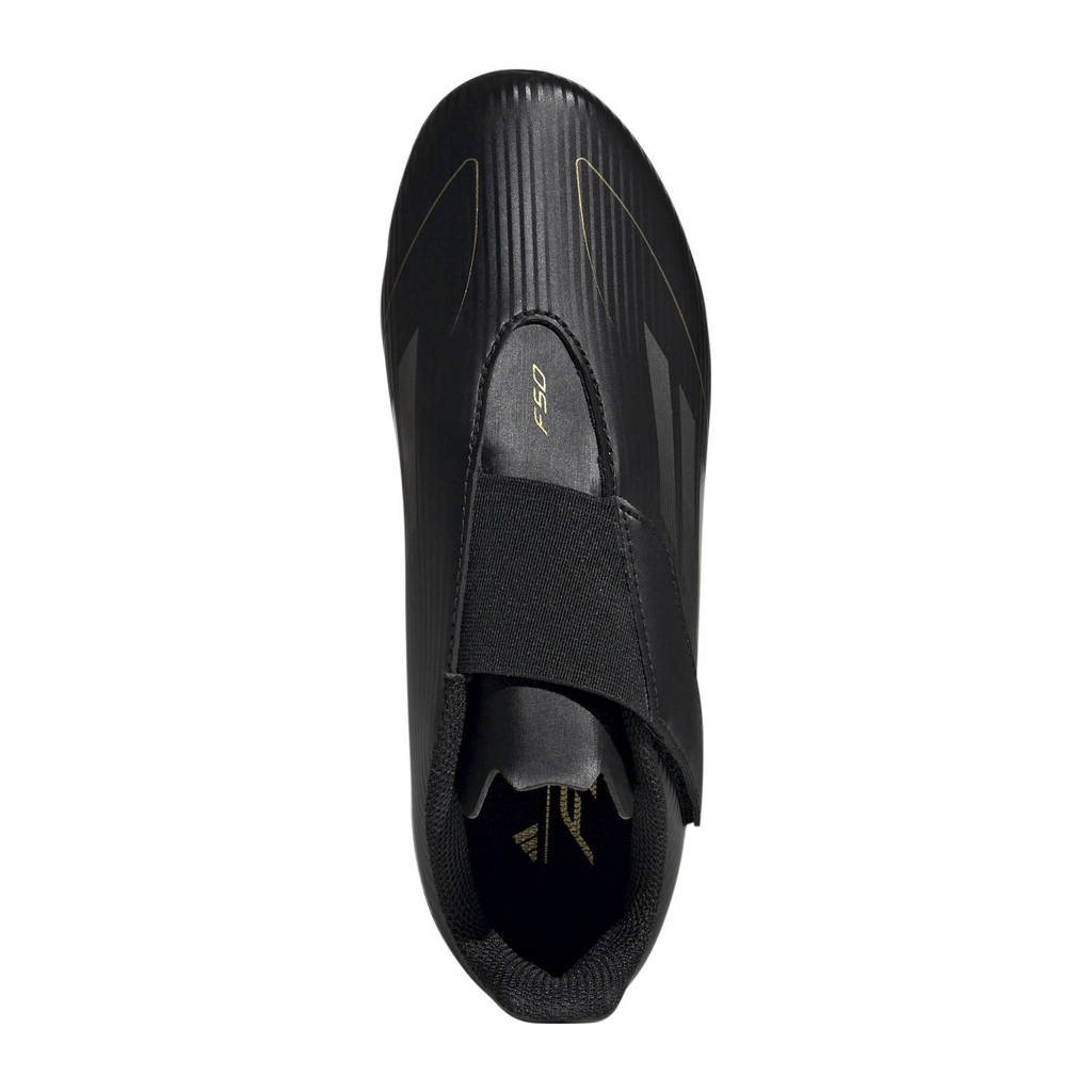 adidas F50 Club Velcrojunior voetbalschoenen zwart/antraciet/goud