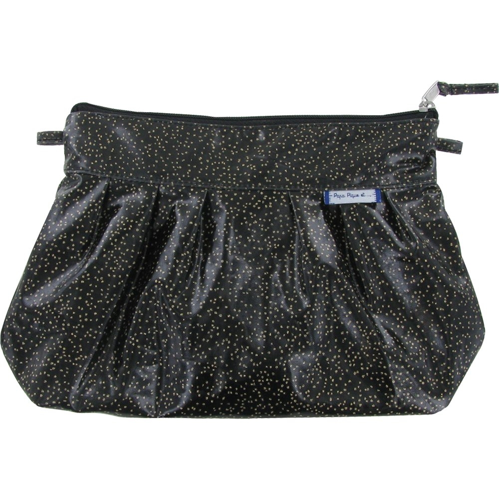 Pochette Plissée Noir Pailleté