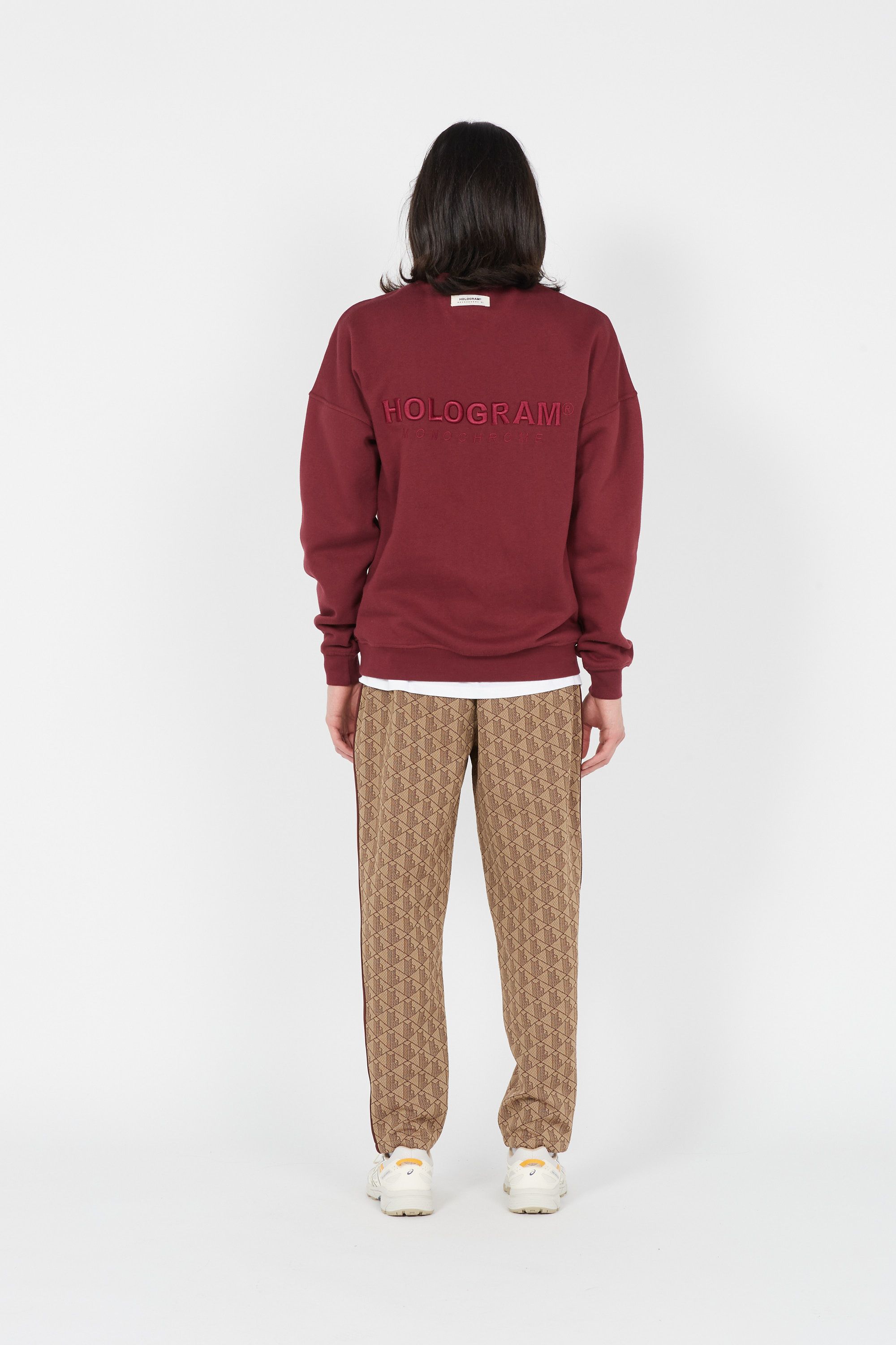 Hologram Sweat Crewneck Monochrome Rouge