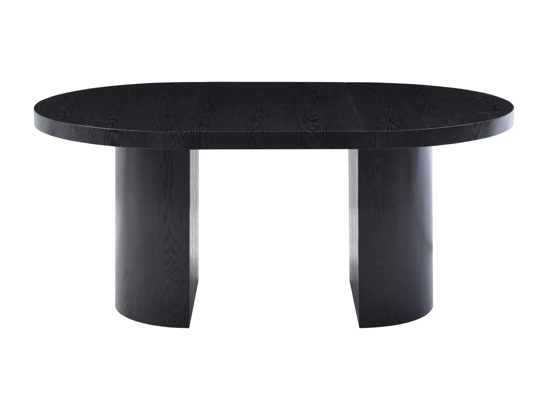 Table à manger extensible 4 à 12 personnes en MDF - Noir - SIDRINA