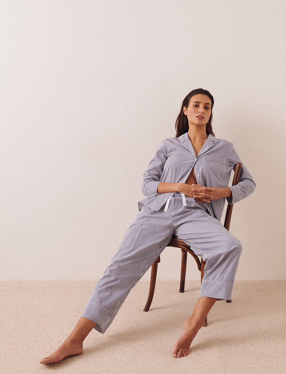 Pantalon - milleraie bleu franc