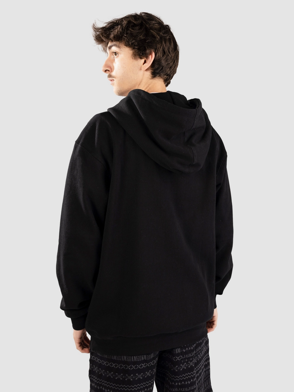 Spitfire Flames Script Zip Hoodie black