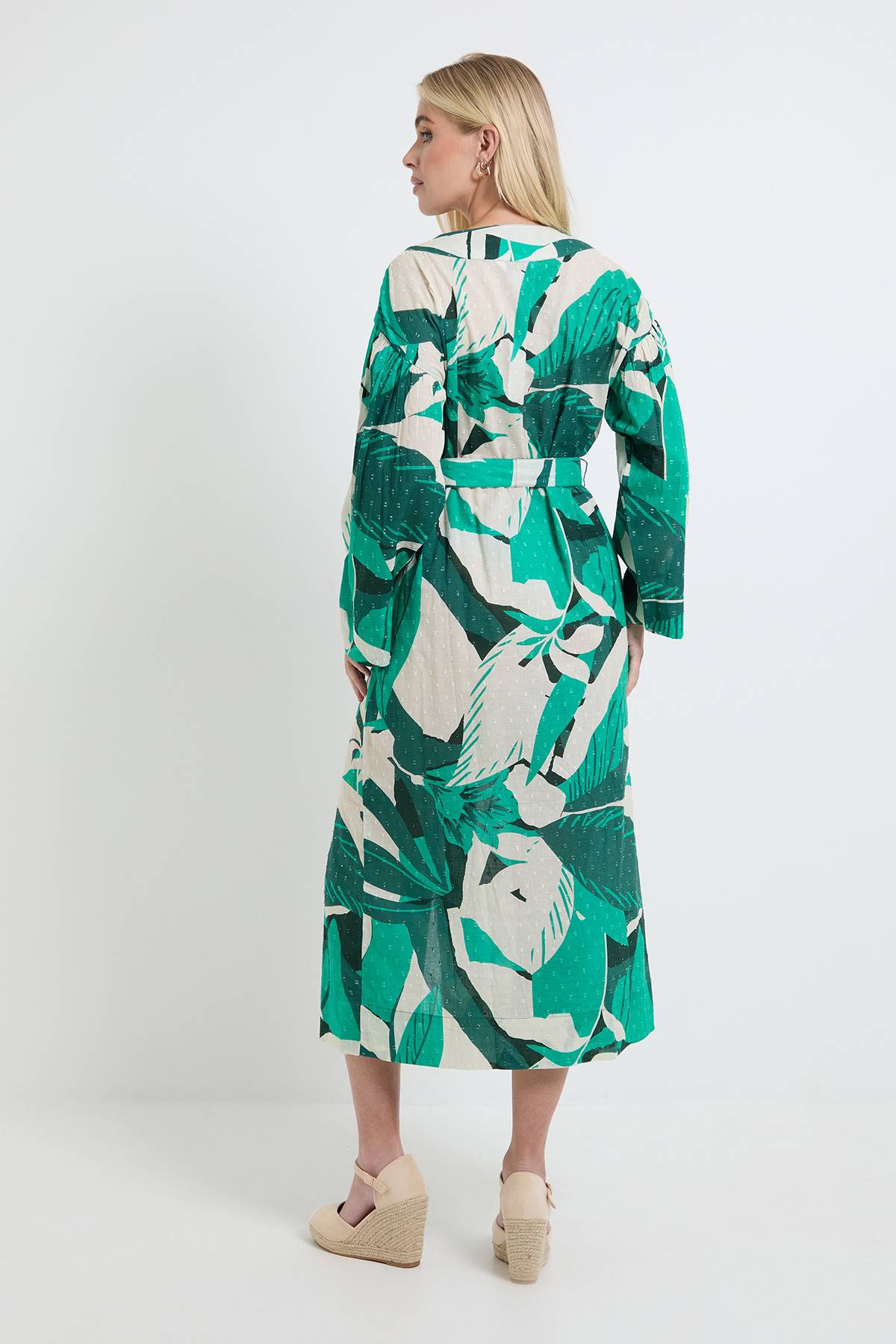 Wallis Robe Midi Tropicale D'été Petite