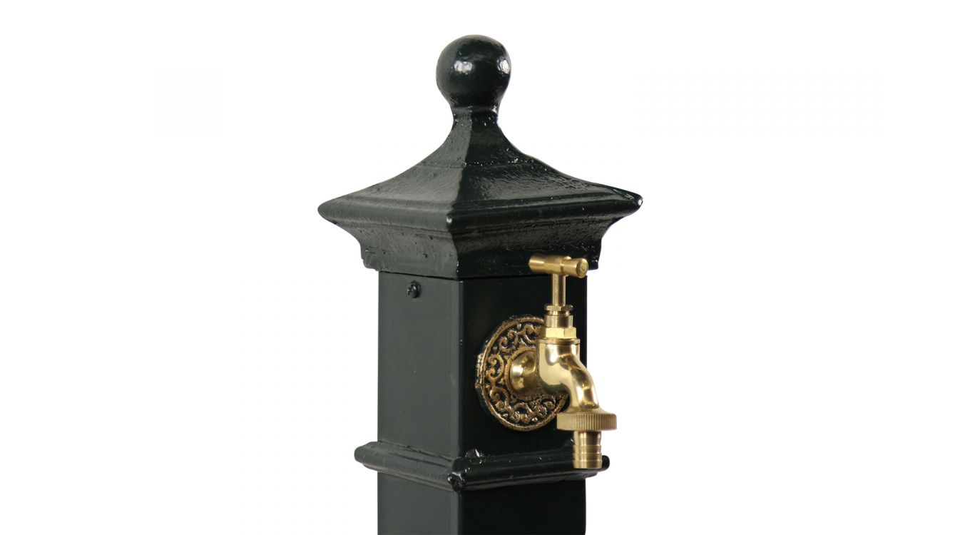 Fontaine de jardin aluminium-métal vert 29x33.5x77cm