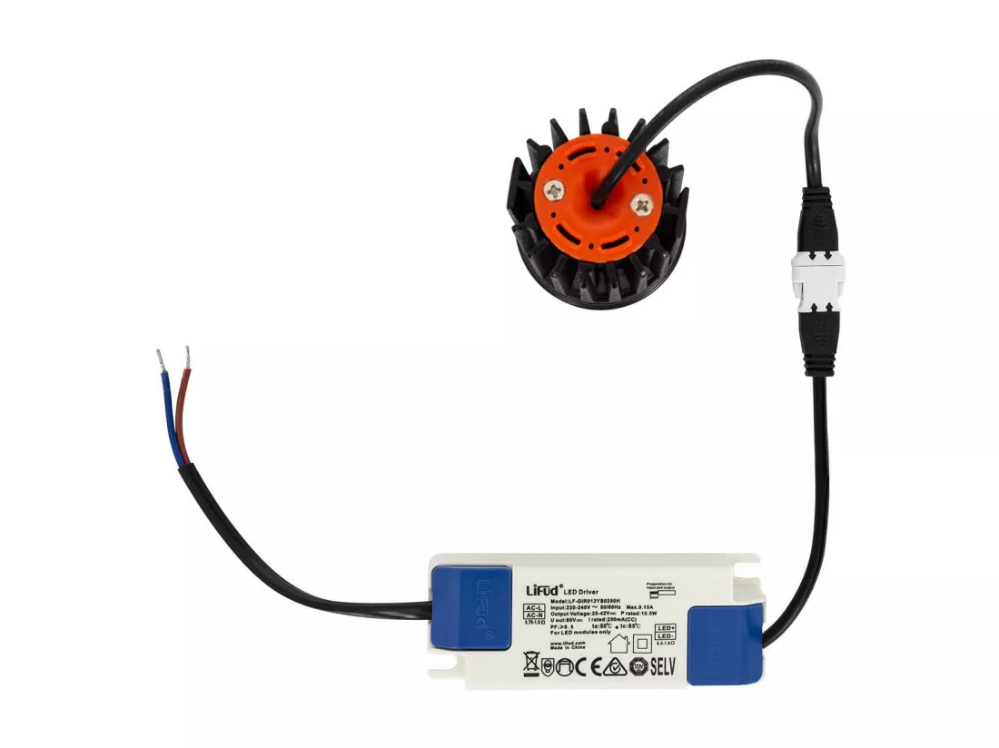 Module LED 10W No Flicker pour Collerette Downlight M16/GU10 3000K 38º Blanc chaud